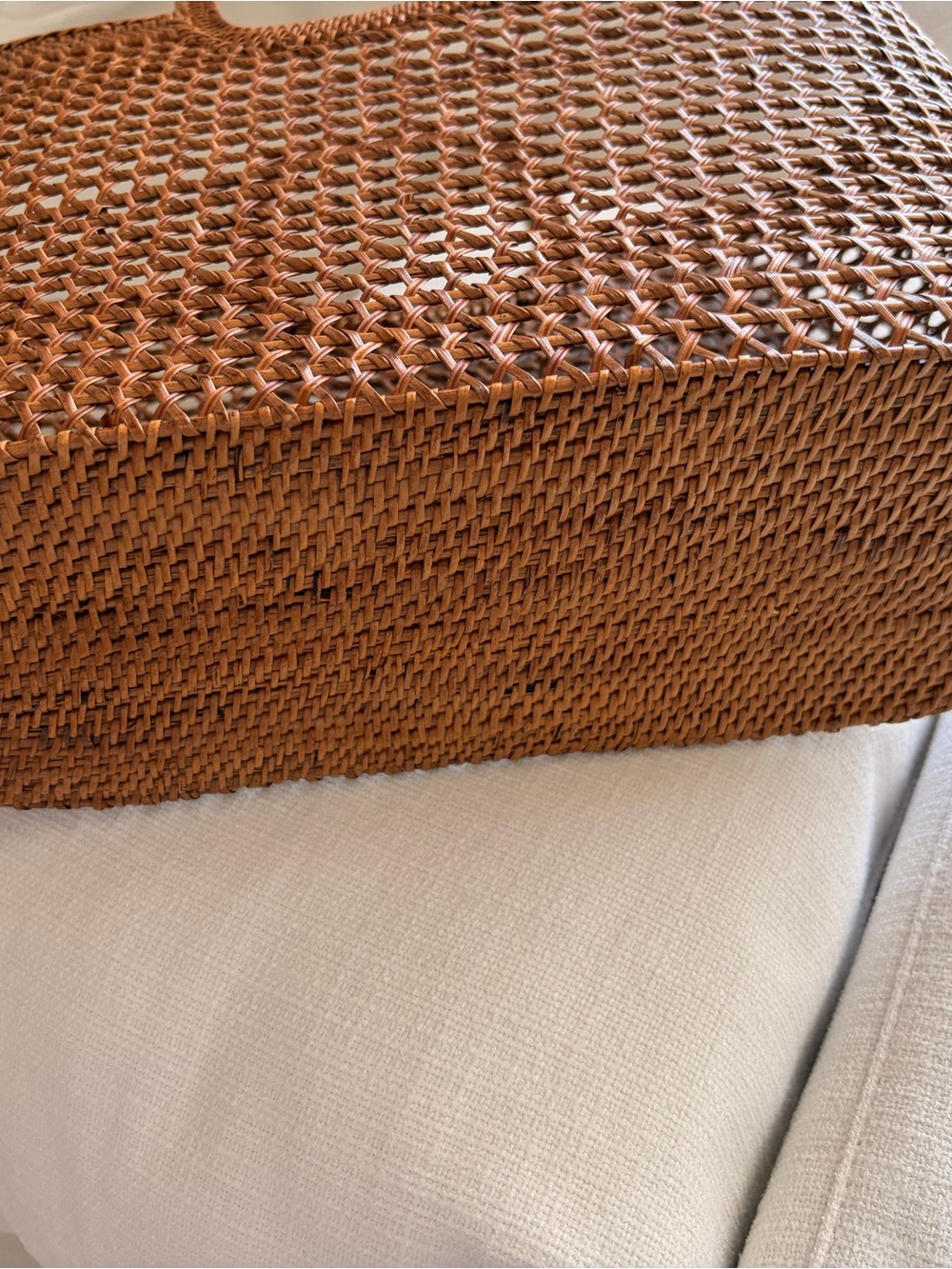 Woven Rattan Tote Bag - Picture 3 of 3